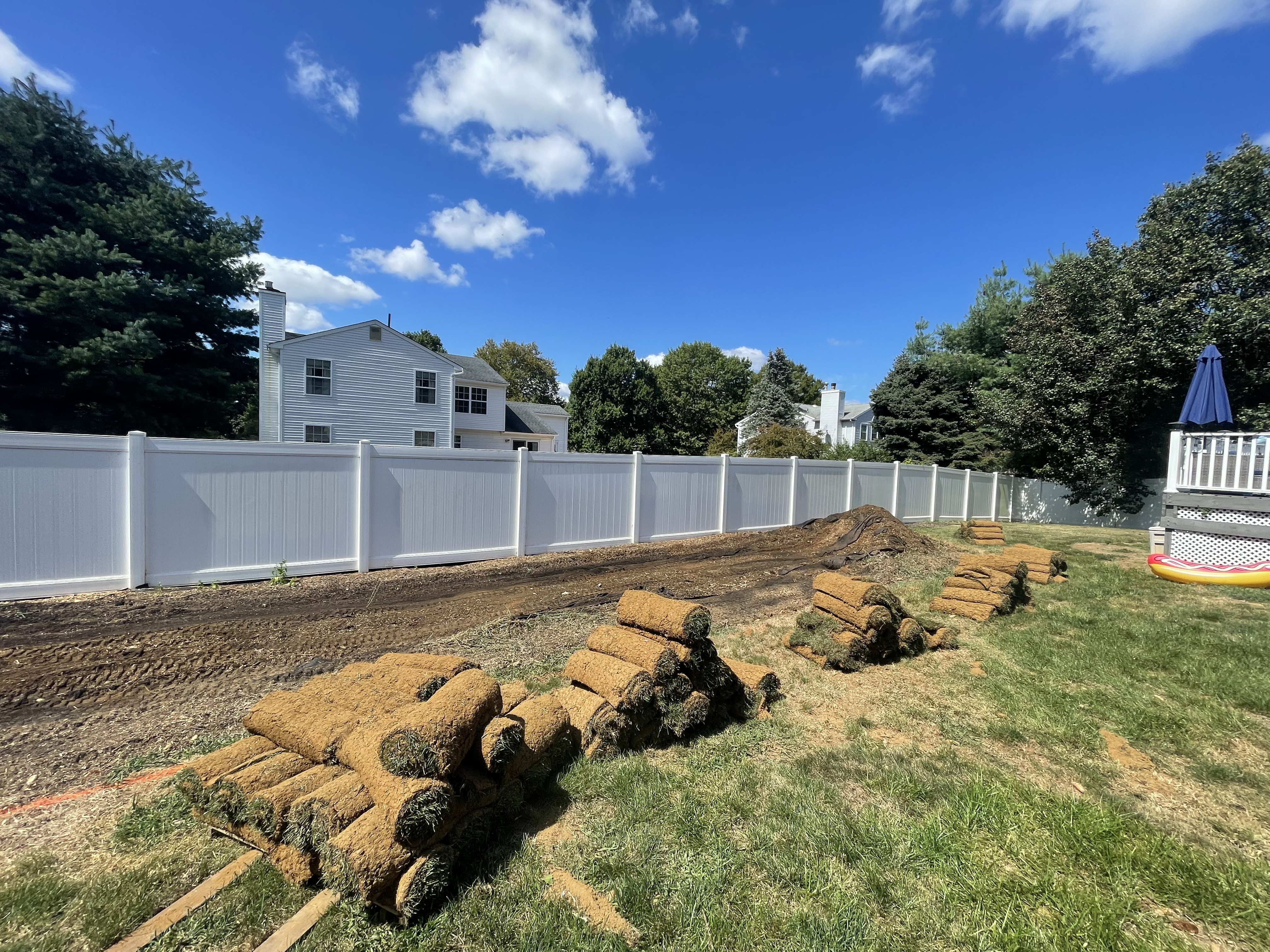 Excavation and ground prep using tractor